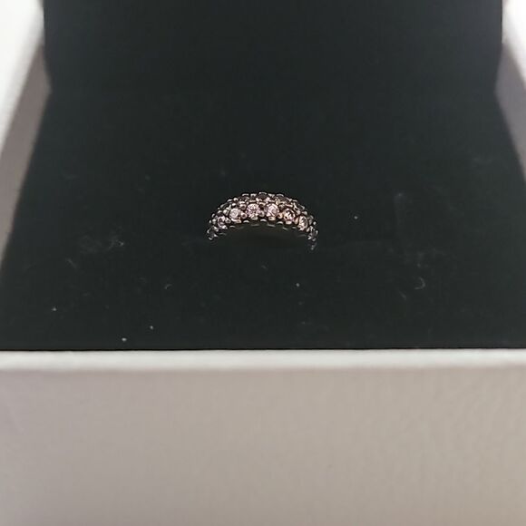 Pandora Authentic Sparkling Pink Spacer Charm With Stones - Picture 11 of 16